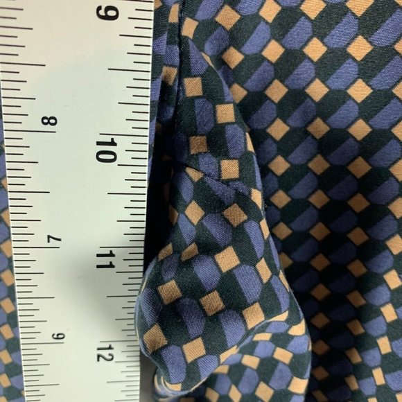 Boden Women's Navy Tan Check Pattern Ankle Trouser Dress Pants Size 12 8803 - Picture 4 of 9